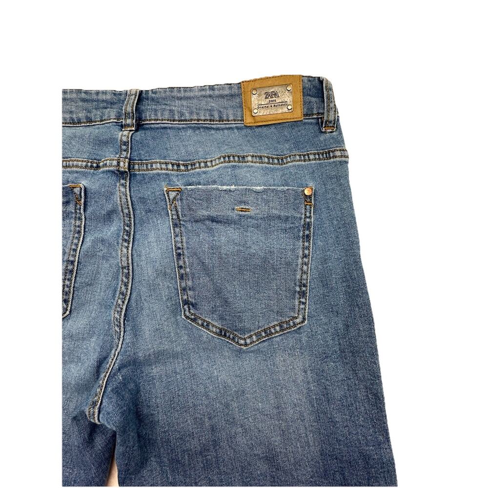 Zara Jeans Women Size 10 Z1975 Distressed Denim Mid Rise Skinny - Picture 9 of 9